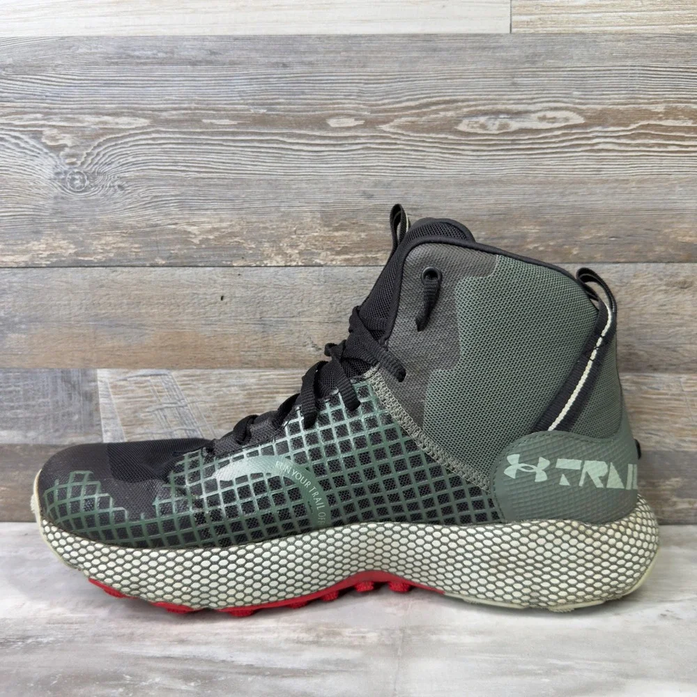 Under Armour UA HOVR Ridge Trek Mens Size 9 Trail Running Hiking Boots Green